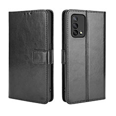 Funda de Cuero Cartera con Soporte Carcasa BY5 para Oppo A74 4G Negro