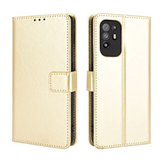 Funda de Cuero Cartera con Soporte Carcasa BY5 para Oppo A94 5G Oro