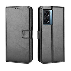 Funda de Cuero Cartera con Soporte Carcasa BY5 para Oppo K10 5G India Negro