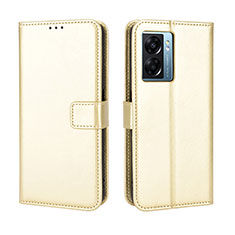 Funda de Cuero Cartera con Soporte Carcasa BY5 para Oppo K10 5G India Oro