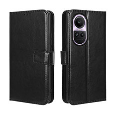 Funda de Cuero Cartera con Soporte Carcasa BY5 para Oppo Reno10 5G Negro