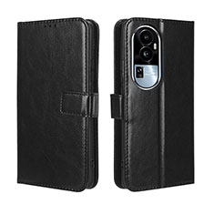 Funda de Cuero Cartera con Soporte Carcasa BY5 para Oppo Reno10 Pro+ Plus 5G Negro