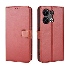 Funda de Cuero Cartera con Soporte Carcasa BY5 para Oppo Reno8 Pro 5G Marron