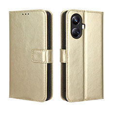 Funda de Cuero Cartera con Soporte Carcasa BY5 para Realme 10 Pro+ Plus 5G Oro