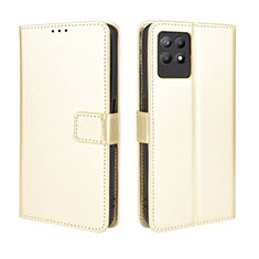 Funda de Cuero Cartera con Soporte Carcasa BY5 para Realme 8i Oro