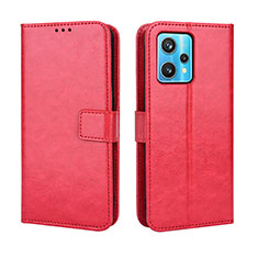 Funda de Cuero Cartera con Soporte Carcasa BY5 para Realme 9 4G Rojo