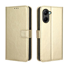 Funda de Cuero Cartera con Soporte Carcasa BY5 para Realme C33 (2023) Oro