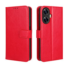 Funda de Cuero Cartera con Soporte Carcasa BY5 para Realme C55 Rojo