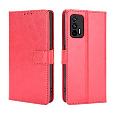 Funda de Cuero Cartera con Soporte Carcasa BY5 para Realme GT 5G Rojo