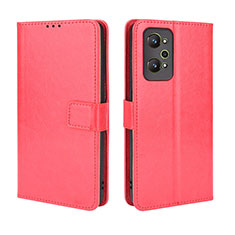 Funda de Cuero Cartera con Soporte Carcasa BY5 para Realme GT Neo 3T 5G Rojo