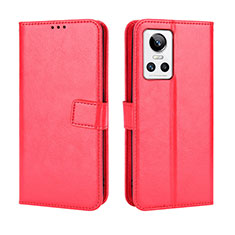 Funda de Cuero Cartera con Soporte Carcasa BY5 para Realme GT Neo3 5G Rojo