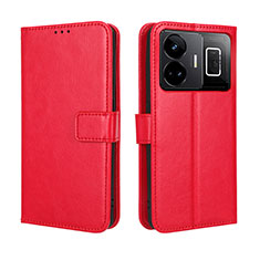 Funda de Cuero Cartera con Soporte Carcasa BY5 para Realme GT Neo5 240W 5G Rojo