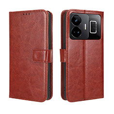 Funda de Cuero Cartera con Soporte Carcasa BY5 para Realme GT Neo6 5G Marron