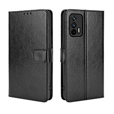 Funda de Cuero Cartera con Soporte Carcasa BY5 para Realme Q3 Pro 5G Negro