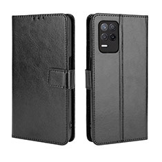 Funda de Cuero Cartera con Soporte Carcasa BY5 para Realme Q3i 5G Negro