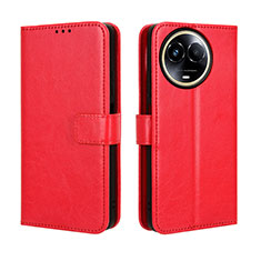 Funda de Cuero Cartera con Soporte Carcasa BY5 para Realme V50 5G Rojo