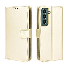 Funda de Cuero Cartera con Soporte Carcasa BY5 para Samsung Galaxy S22 5G Oro