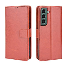 Funda de Cuero Cartera con Soporte Carcasa BY5 para Samsung Galaxy S23 5G Marron