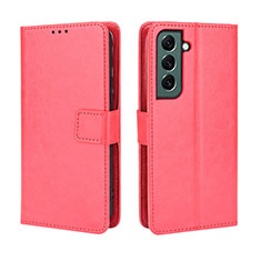 Funda de Cuero Cartera con Soporte Carcasa BY5 para Samsung Galaxy S24 Plus 5G Rojo