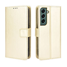 Funda de Cuero Cartera con Soporte Carcasa BY5 para Samsung Galaxy S25 5G Oro