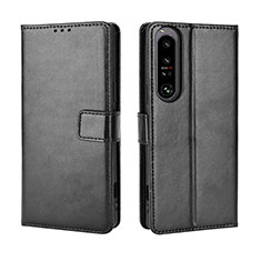 Funda de Cuero Cartera con Soporte Carcasa BY5 para Sony Xperia 1 IV Negro