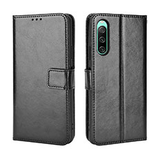 Funda de Cuero Cartera con Soporte Carcasa BY5 para Sony Xperia 10 IV Negro