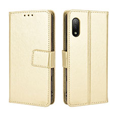 Funda de Cuero Cartera con Soporte Carcasa BY5 para Sony Xperia Ace II SO-41B Oro