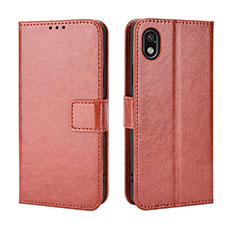 Funda de Cuero Cartera con Soporte Carcasa BY5 para Sony Xperia Ace III Marron