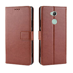 Funda de Cuero Cartera con Soporte Carcasa BY5 para Sony Xperia XA2 Marron