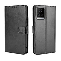 Funda de Cuero Cartera con Soporte Carcasa BY5 para Vivo iQOO 7 Legend 5G Negro