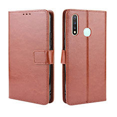 Funda de Cuero Cartera con Soporte Carcasa BY5 para Vivo iQOO U3 4G Marron