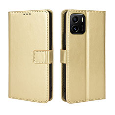 Funda de Cuero Cartera con Soporte Carcasa BY5 para Vivo iQOO U5x Oro