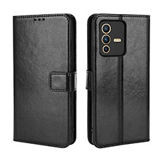 Funda de Cuero Cartera con Soporte Carcasa BY5 para Vivo V23 5G Negro