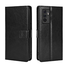 Funda de Cuero Cartera con Soporte Carcasa BY5 para Vivo V23e 5G Negro