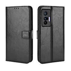 Funda de Cuero Cartera con Soporte Carcasa BY5 para Vivo X70t Negro