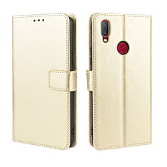 Funda de Cuero Cartera con Soporte Carcasa BY5 para Vivo Y12 Oro