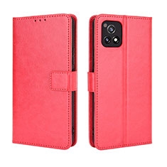 Funda de Cuero Cartera con Soporte Carcasa BY5 para Vivo Y31s 5G Rojo