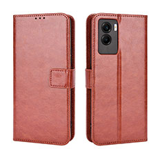 Funda de Cuero Cartera con Soporte Carcasa BY5 para Vivo Y55s (2021) Marron