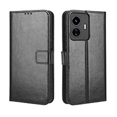 Funda de Cuero Cartera con Soporte Carcasa BY5 para Vivo Y77e t1 Negro