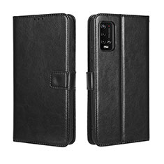 Funda de Cuero Cartera con Soporte Carcasa BY5 para Wiko Power U20 Negro