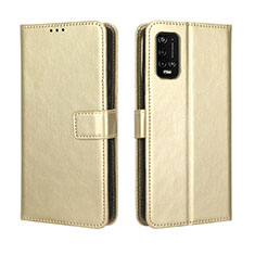 Funda de Cuero Cartera con Soporte Carcasa BY5 para Wiko Power U20 Oro