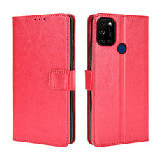 Funda de Cuero Cartera con Soporte Carcasa BY5 para Wiko View5 Plus Rojo