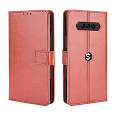 Funda de Cuero Cartera con Soporte Carcasa BY5 para Xiaomi Black Shark 4 5G Marron