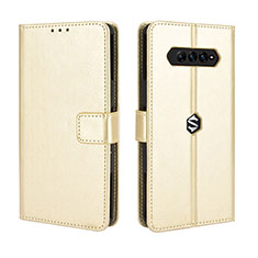 Funda de Cuero Cartera con Soporte Carcasa BY5 para Xiaomi Black Shark 4 5G Oro