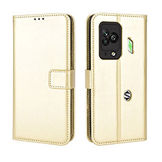 Funda de Cuero Cartera con Soporte Carcasa BY5 para Xiaomi Black Shark 5 Pro 5G Oro