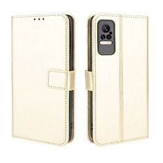 Funda de Cuero Cartera con Soporte Carcasa BY5 para Xiaomi Civi 1S 5G Oro