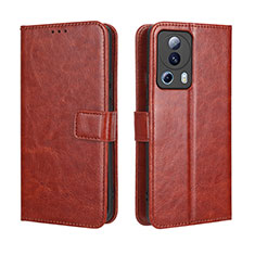 Funda de Cuero Cartera con Soporte Carcasa BY5 para Xiaomi Civi 2 5G Marron