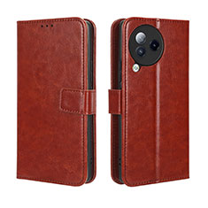 Funda de Cuero Cartera con Soporte Carcasa BY5 para Xiaomi Civi 3 5G Marron