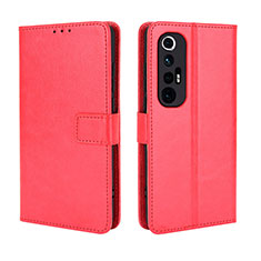 Funda de Cuero Cartera con Soporte Carcasa BY5 para Xiaomi Mi 10S 5G Rojo