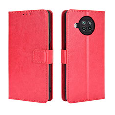 Funda de Cuero Cartera con Soporte Carcasa BY5 para Xiaomi Mi 10T Lite 5G Rojo